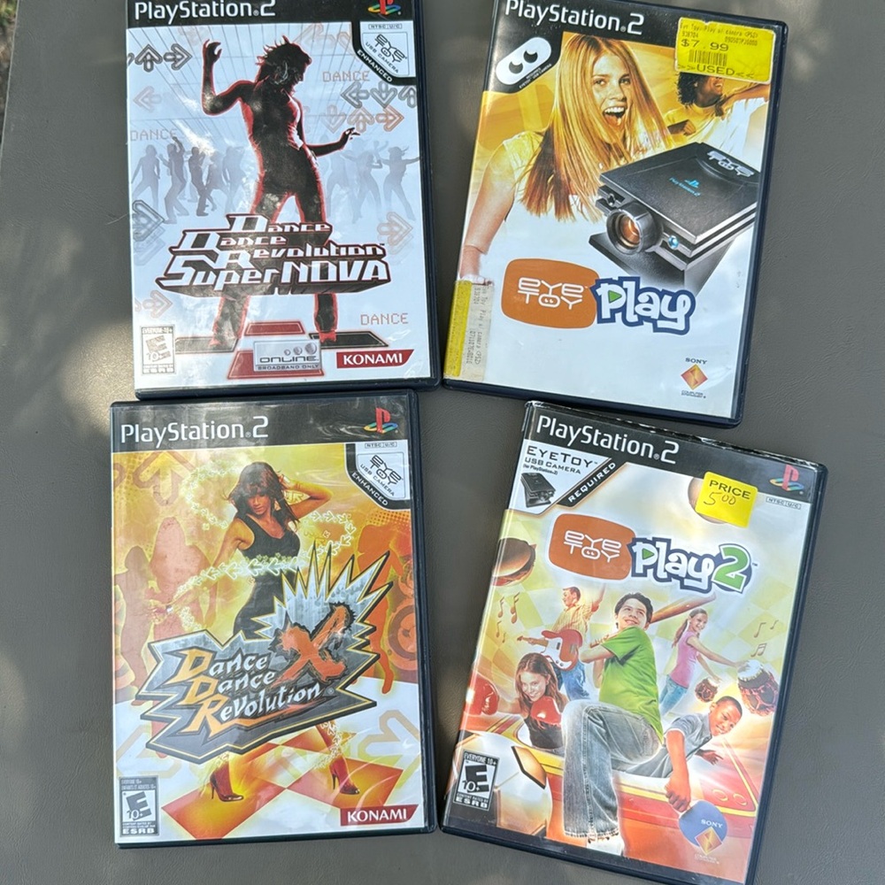 PS2 PlayStation 2 Bundle of 4 NTSC U/C requires USB camera for PS2 ( mlb)